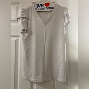 White V neck shirt